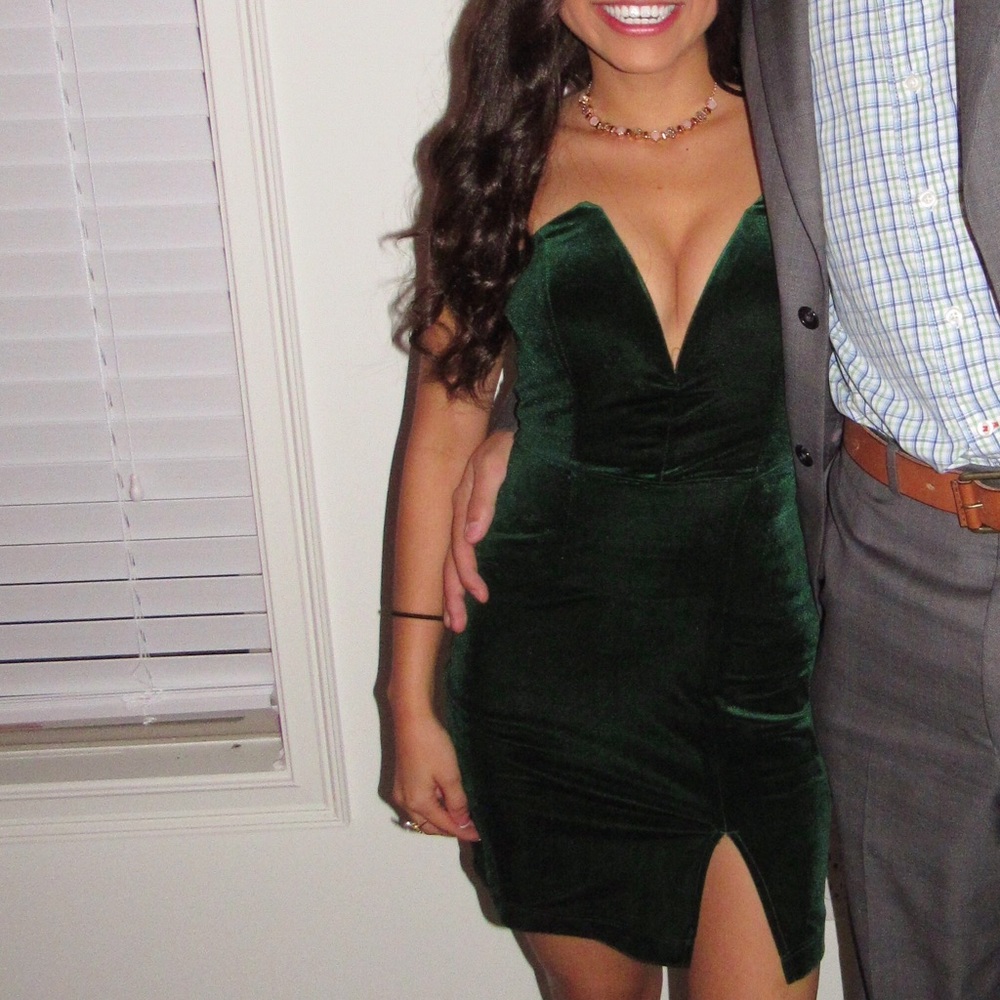 Fitted green dress